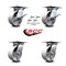 Service Caster 5 Inch Semi Steel Caster Set with Roller Bearing 4 Swivel Lock and 2 Brake SCC SCC-35S520-SSR-SLB-BSL-2-BSL-2 - alternate 7